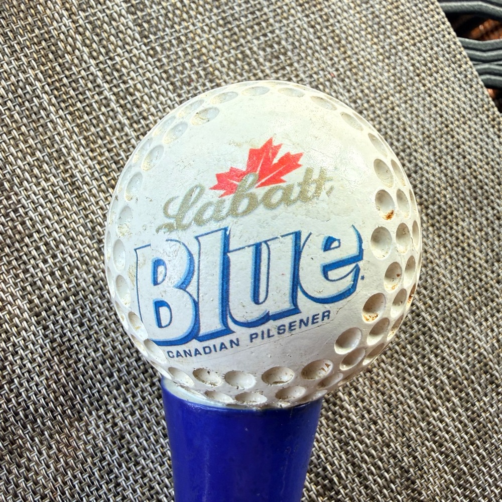 Labatt Blue Golf Ball Tap Handle- Blue and White